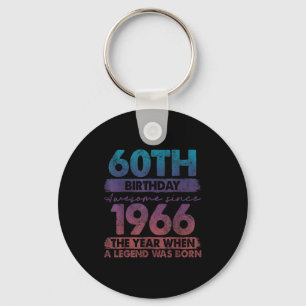 60 Year Old Vintage 1966 Limited Edition 60th Birt Key Ring