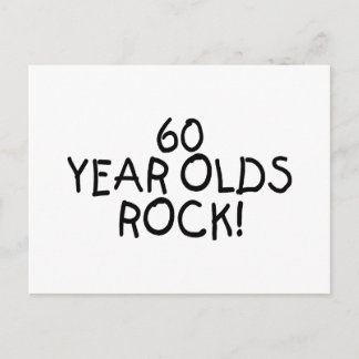 60 Year Olds Rock Postcard