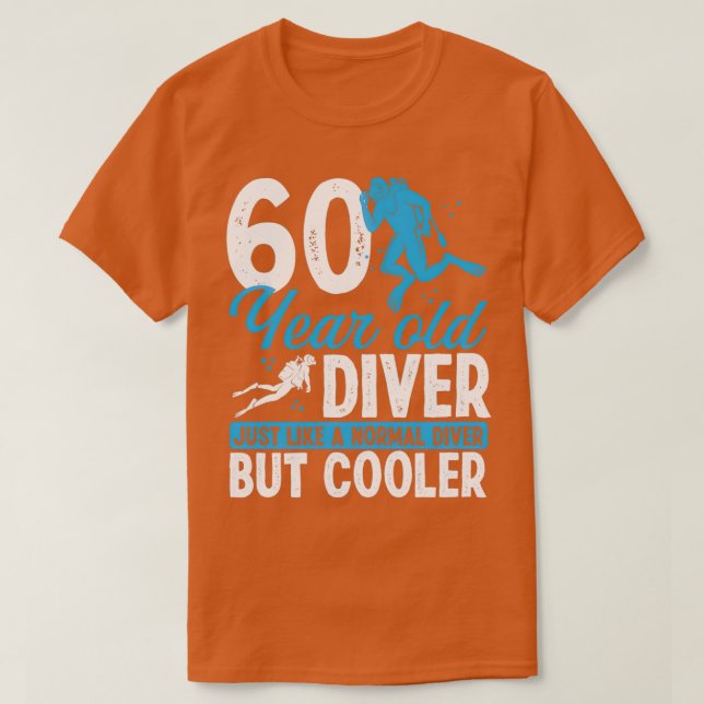 60 Year Scuba Diving Diver Snorkel 60 Birthday T-Shirt (Design Front)