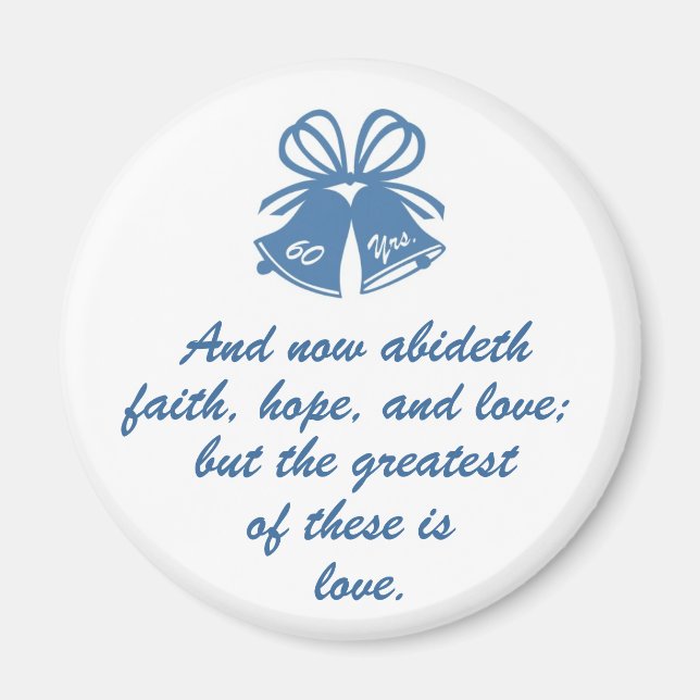 60 Year Wedding Anniversary Magnet (Front)