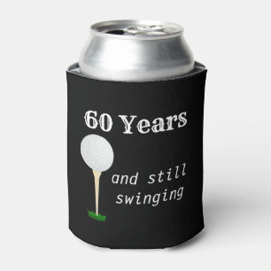 60  Years and Still Swinging Golf Ball Can Cooler