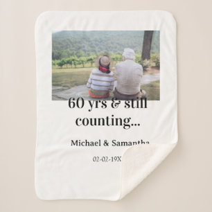 60 years anniversary still counting photo name dat sherpa blanket