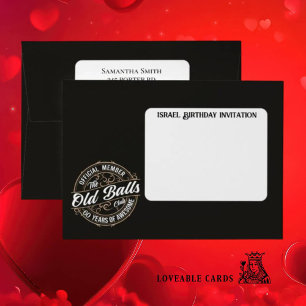 60 Years Birthday Invitation Envelope