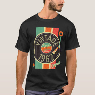60 Years Birthday Man 1962 April Turntable Antique T-Shirt
