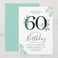 60 Years Growing | 60th Birthday | Eucalyptus