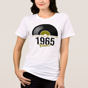 60 Years Of Being Awesome Custom Birth Year 60th Tri-Blend Shirt