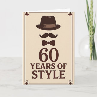 60 Years of Style Vintage Gentleman 60th Card