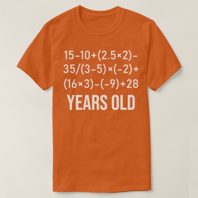 60 Years Old Algebra Funny Equation 60th Birthday  T-Shirt (Design Front)