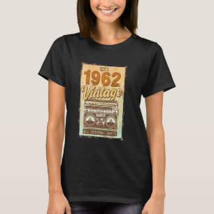 60 Years Old Birthday Decorations 1962 Cassette Ta T-Shirt