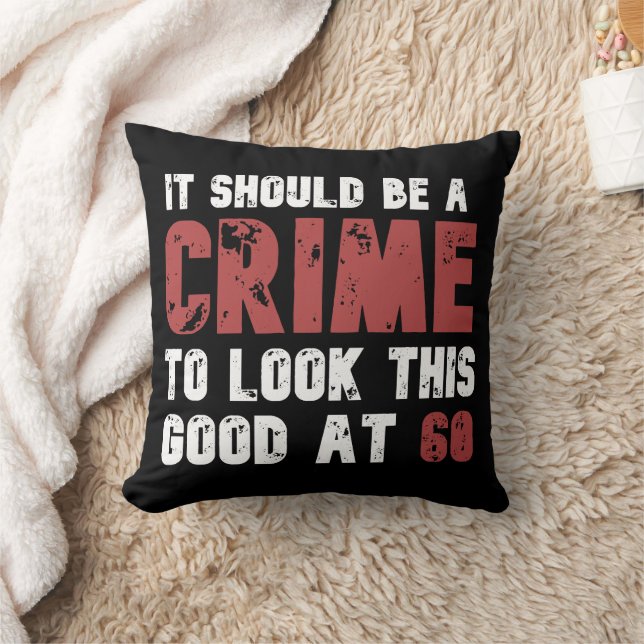 60 Years Old Funny 60th Birthday Distressed Cushion (Blanket)