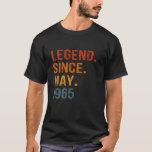 60 Years Old Legend Since May 1965 60th Birthday V T-Shirt<br><div class="desc">60 Years Old Legend Since May 1965 60th Birthday Vintage</div>