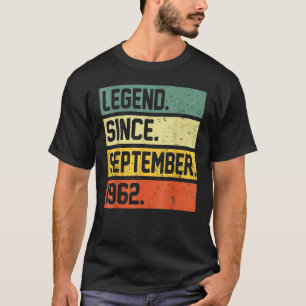 60 Years Old Legend Since September 1962 60th Bir T-Shirt