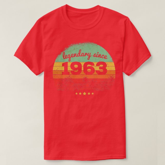 60 Years Old Legendary Since 1963 60th Birthday1 T-Shirt (Design Front)