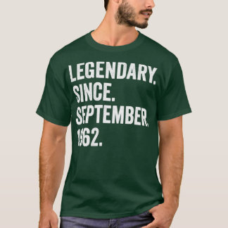 60 Years Old Legendary Since September 1962 60th B T-Shirt