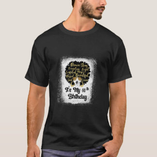60 Years Old Leopard Melanin Girl It's My Birthday T-Shirt