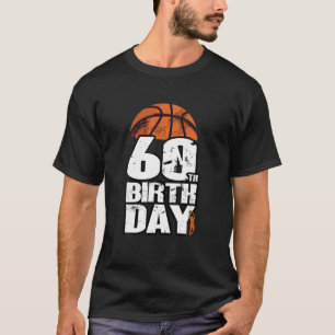 60 Years Old Vintage Basketball 60Th Birthday T-Shirt