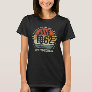60 Years Old  Vintage June 1962 60th Birthday T-Shirt