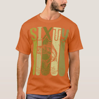 60 Years Old Walleye Fishing 60th Birthday T-Shirt