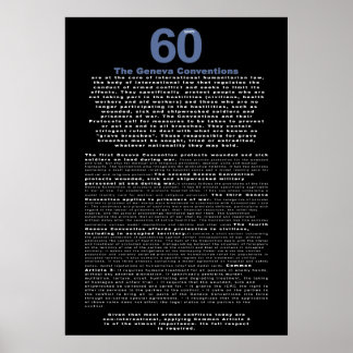 60 years, the Geneva Convention Poster