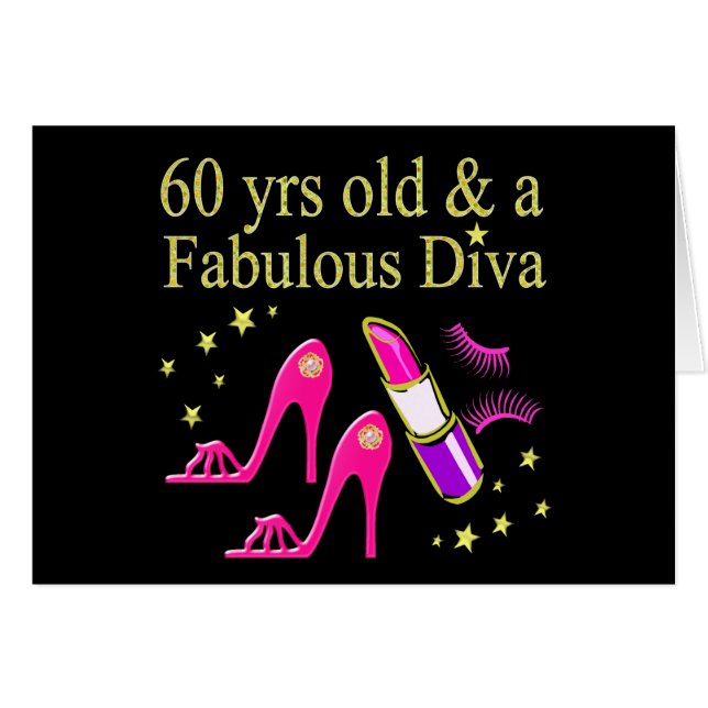 60 YRS OLD & A DAZZLING DIVA (Front Horizontal)