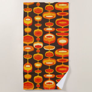 60s 70s mod retro pattern towel