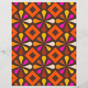60s 70s retro mod paper print