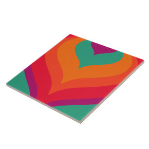 60s 70s retro pattern ceramic tile