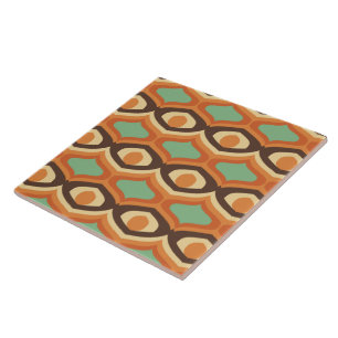 60s 70s retro pattern ceramic tile