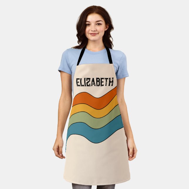 60s 70s Retro stripes Apron (Worn)