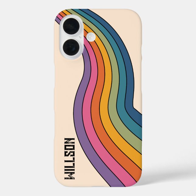 60s 70s Retro stripes Case-Mate iPhone Case (Back)