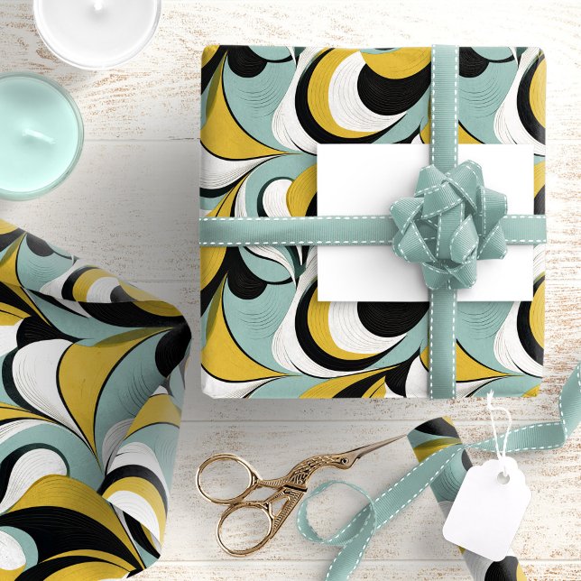 60s 70s Vibe Retro Swirls Abstract Pat#3 ID1069 Wrapping Paper (Creator Uploaded)