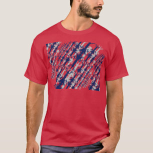 60s and 70s style Axolotl Diagonal Line Pattern T-Shirt