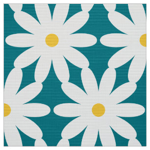 60s daisy retro vintage styled fabric