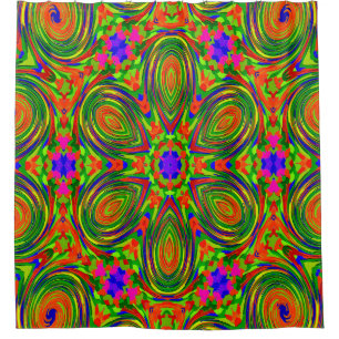 60's Flower Fun...... Shower Curtain
