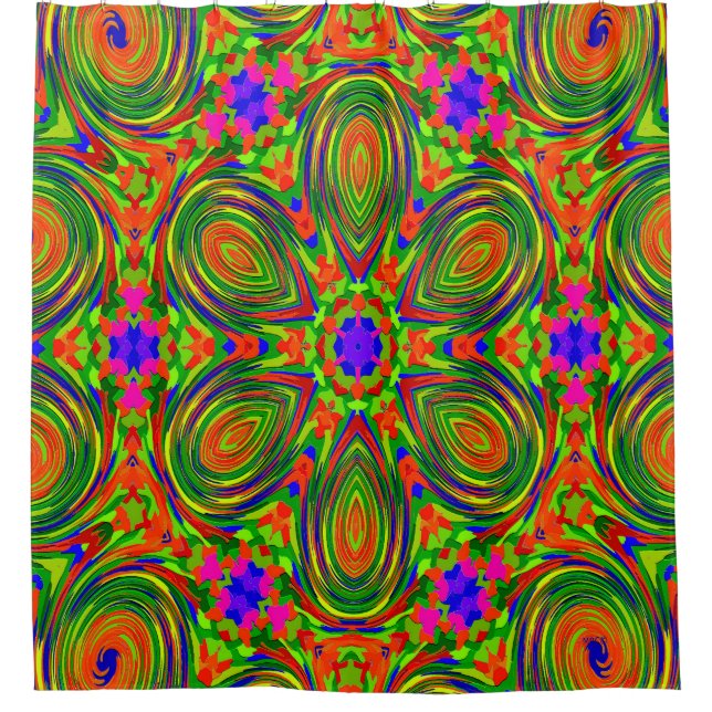 60's Flower Fun...... Shower Curtain (Front)