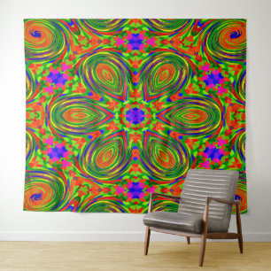 60's Flower Fun...... Tapestry