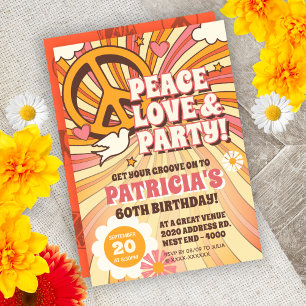60s Hippie Party Invitation