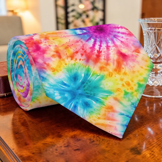 60s Hippie Tie Dye Retro Necktie (Creator Uploaded)