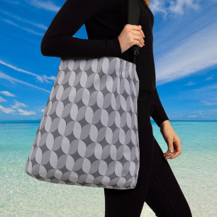 60s Mono Patterned Large Crossbody Bag