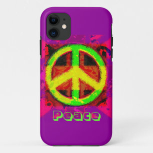 60's Peace Sign Retro Art iPhone Case