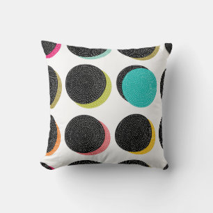 60s Polka Dots: Decorative Vintage Cheer. Cushion