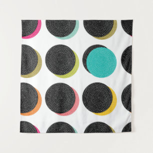 60s Polka Dots: Decorative Vintage Cheer. Tapestry