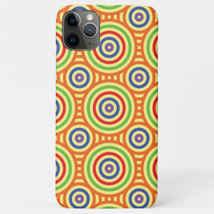60s Retro Circular Geometric Pattern. Red, Green Case-Mate iPhone Case