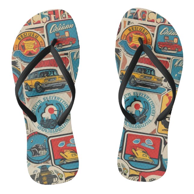 60s retro style jandals (Footbed)