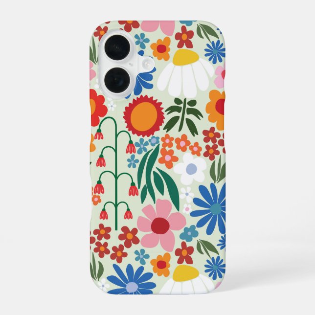 60s Retro Summer iPhone 16 Case (Back)