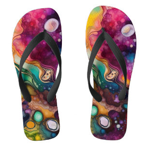 60s Retro Tye Die 70s Hippy Jandals