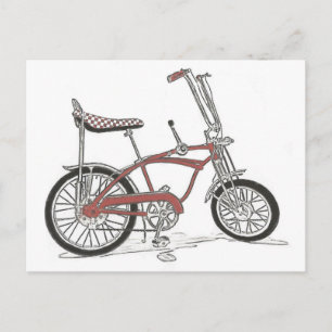 60's Schwinn Stingray Apple Krate Muscle Bike Postcard