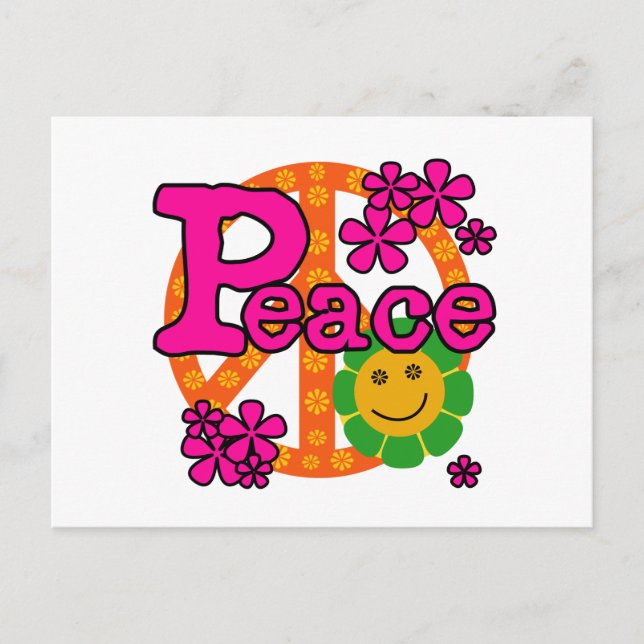 60s Style Peace Postcard (Front)