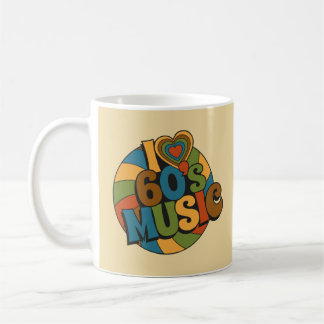 60s Themed Music Retro Groovy Vintage Coffee Mug