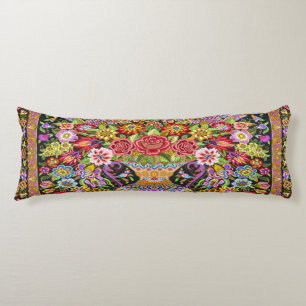 60s Vintage Persian Turkish Floral Flower Kilim Body Cushion